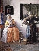 METSU, Gabriel Woman Reading a Letter sg painting